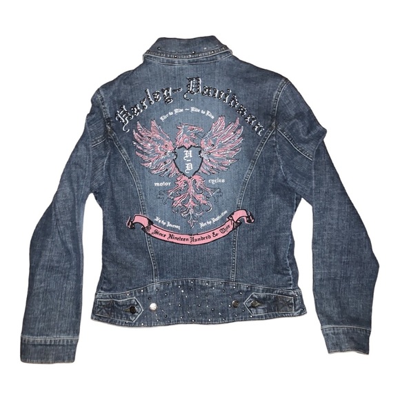 Harley-Davidson | Jackets & Coats | Harleydavidson Denim Jacket Style ...